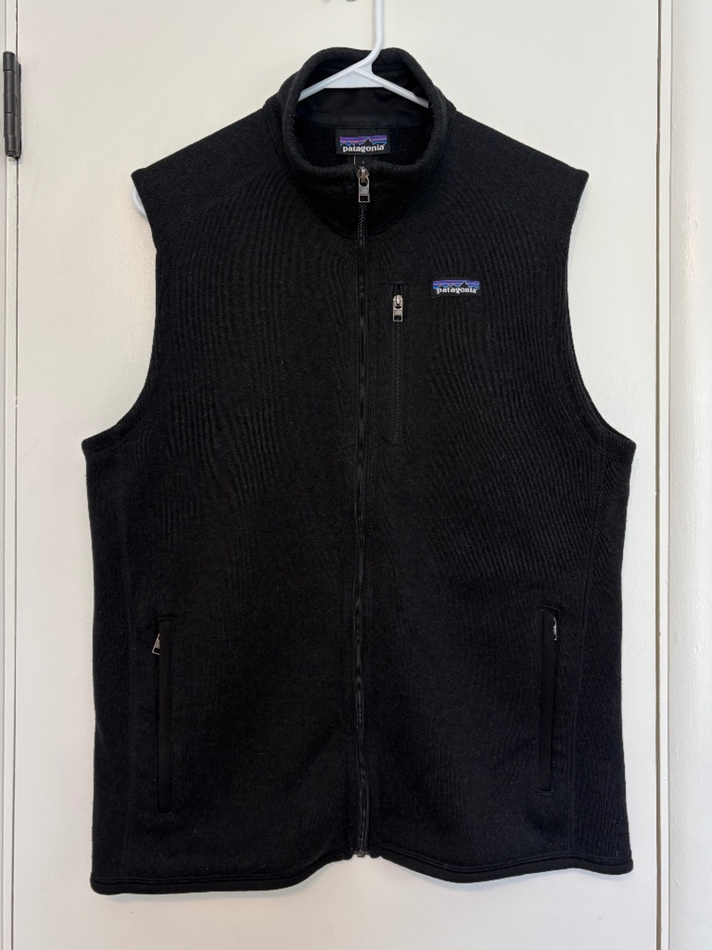Patagonia #25882 Men's Better Sweater Full-Zip Fleece Vest L Black Logo Patch